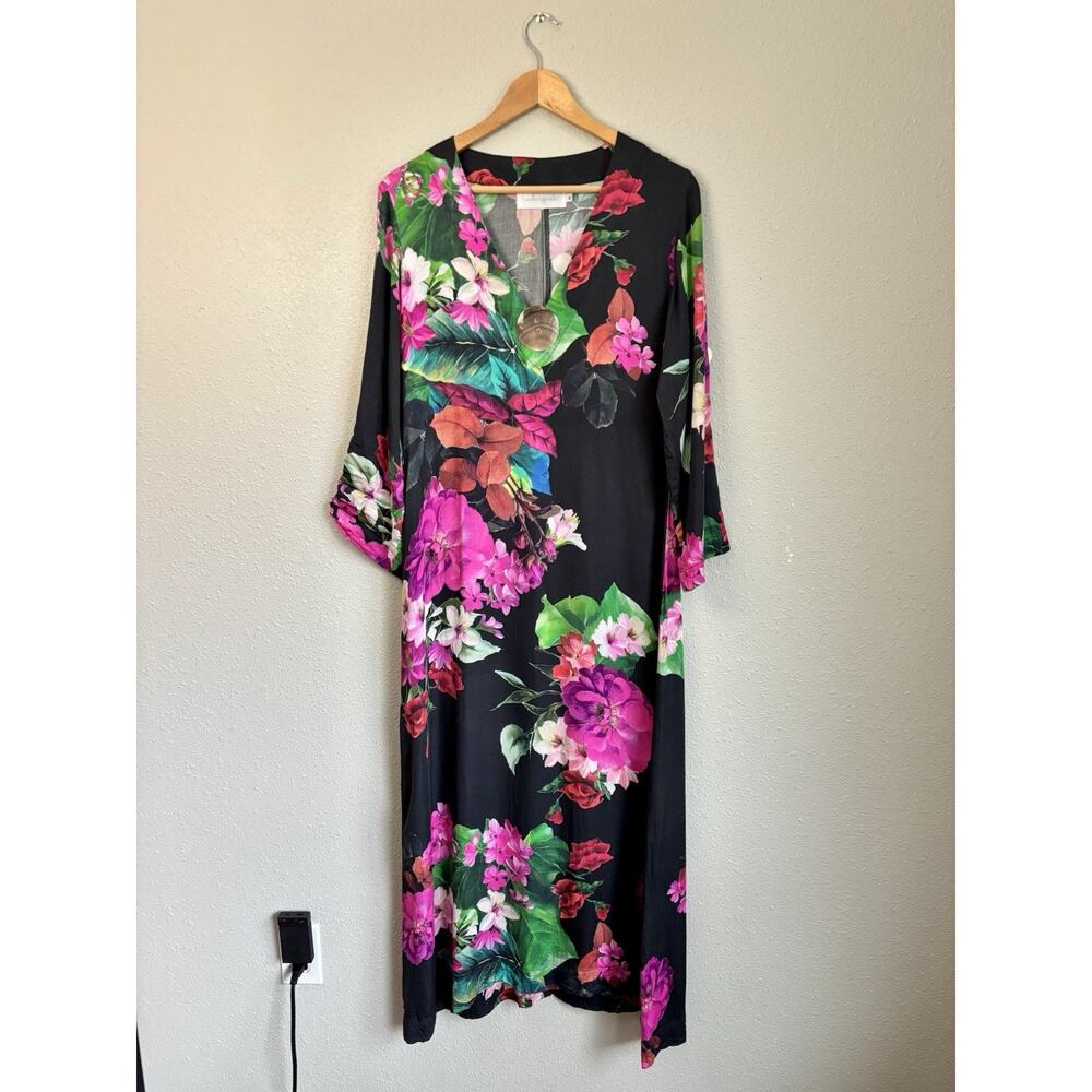 Walker & Wade Women’s Seychelles Kaftan Dress Floral Print Size Medium